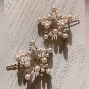 Elegant Pearl Star Hair Clips